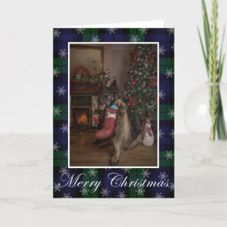 Tyska shepherd christmas Foldat-Helgdag Card Helgkort
