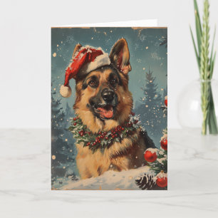 Tyska shepherd christmas helgkort