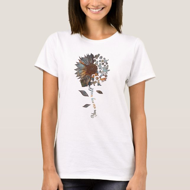 Tyska shepherd du är min solrosgrafik. t shirt (Framsida)