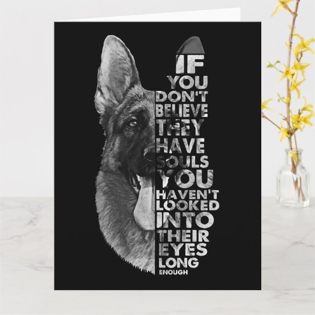 Tyska shepherd du tror inte att de har själar kort (Gul blomma)