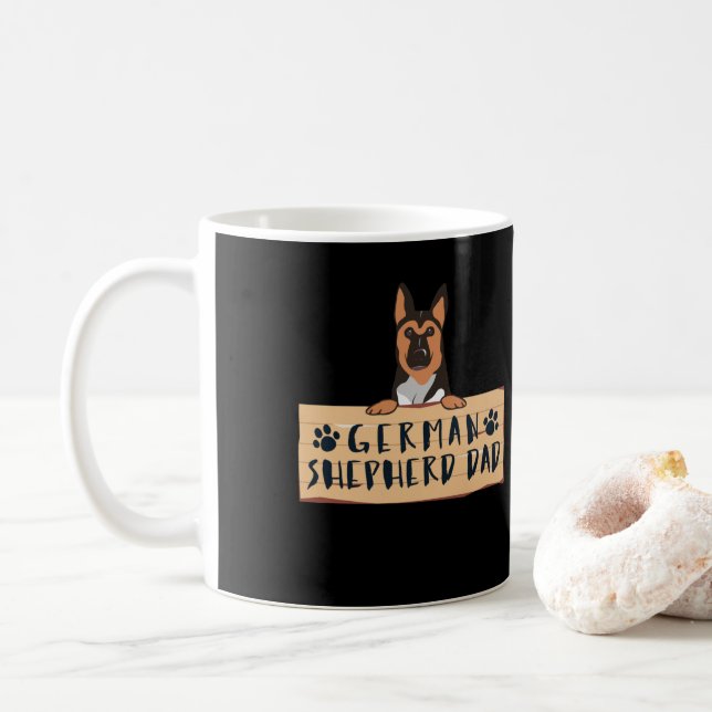 Tyska shepherd German Sheperd Pappa Hund Mamma Kaffemugg (Med munk)
