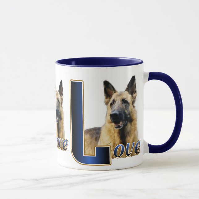 Tyska shepherd Gifts, tyska Shepherd Mugg (Höger)