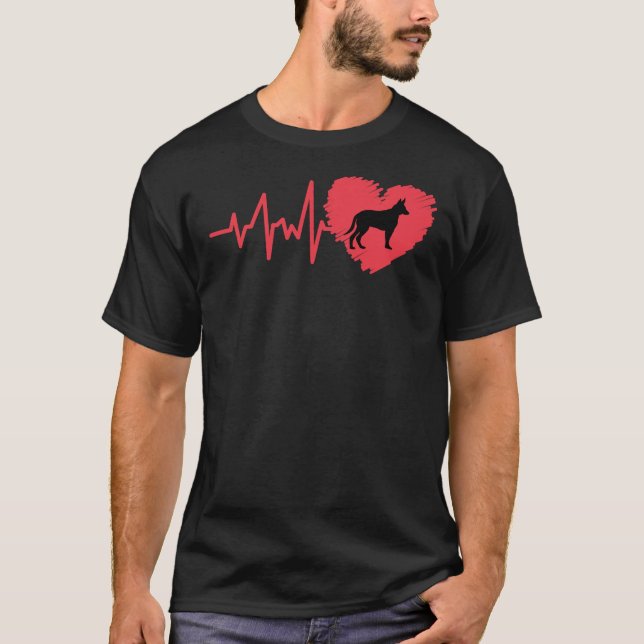 Tyska shepherd Heartslag 311 T Shirt (Framsida)