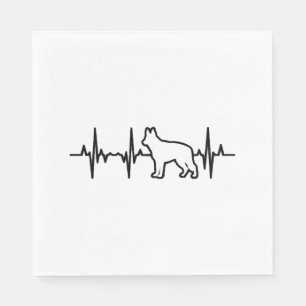 Tyska shepherd Heartslag Pappersservett