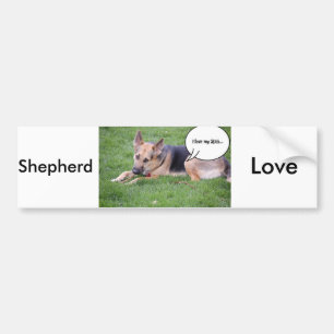 Tyska shepherd Humor Bildekal