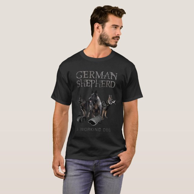 Tyska Shepherd Hund - arbetande hund Tee (Hel framsida)