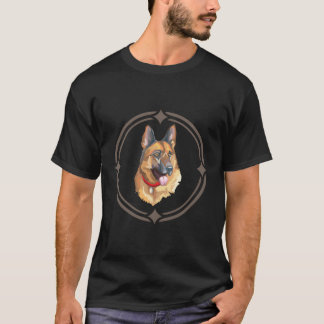 Tyska Shepherd Hund Art Gift T Shirt