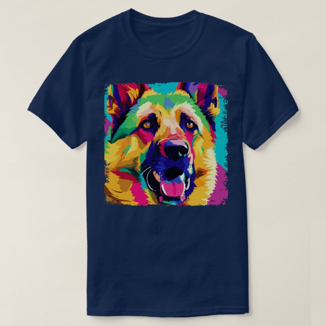 Tyska Shepherd Hund Art Hund älskare Gifts 1 T Shirt (Design framsida)