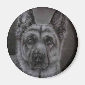 Tyska Shepherd Hund Art - Noble Magnet