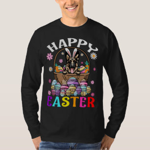 Tyska shepherd Hund Glad påsk Bunny Eggs Påsk T Shirt