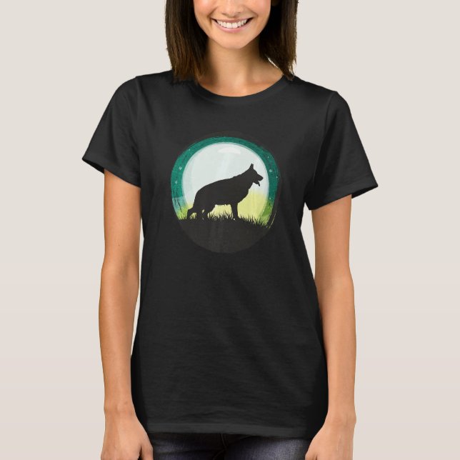 Tyska shepherd Hund Gsd Hund aveln 47 T Shirt (Framsida)