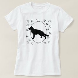 Tyska shepherd Hund Hearts and Tassavtrycks T-shirt