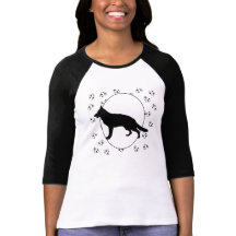 Tyska shepherd Hund Hearts and Tassavtrycks