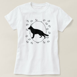 Tyska shepherd Hund Hearts and Tassavtrycks Tee