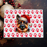 Tyska Shepherd-Hund i jultomten<br><div class="desc">Om du vill ha en söt julklapp,  så kör du nu! Cute Vattencolor stil ai art German Shepherd i Santa Hat.</div>