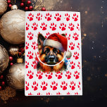 Tyska Shepherd-Hund i jultomten<br><div class="desc">Om du vill ha en söt julklapp,  så kör du nu! Cute Vattencolor stil ai art German Shepherd i Santa Hat.</div>