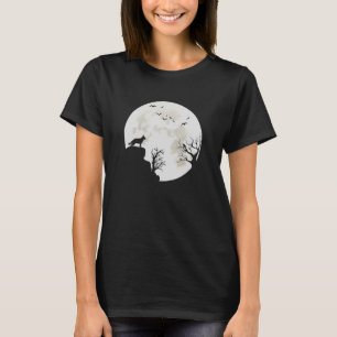 Tyska shepherd Hund i Måne Manar Women Hallowee T Shirt