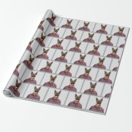 Tyska Shepherd Hund in Play Presentpapper