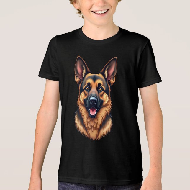 Tyska Shepherd Hund - Loyal & Intelligent Hund Kär T Shirt (Framsida)
