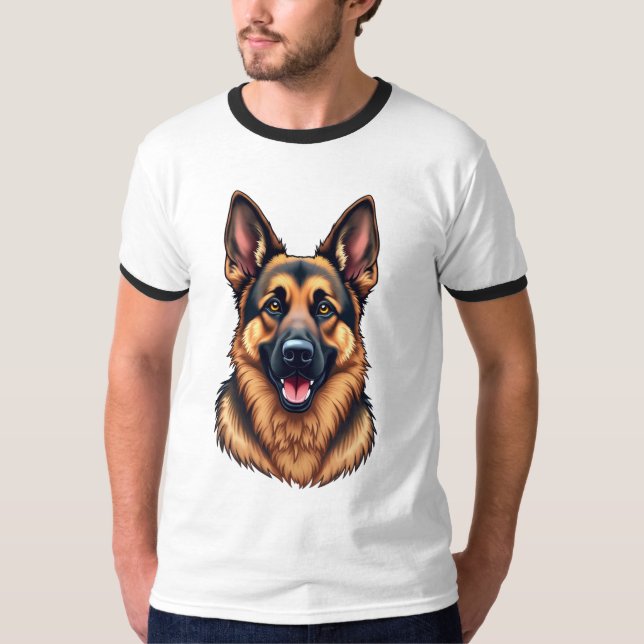 Tyska Shepherd Hund - Loyal & Intelligent Hund Kär T Shirt (Framsida)