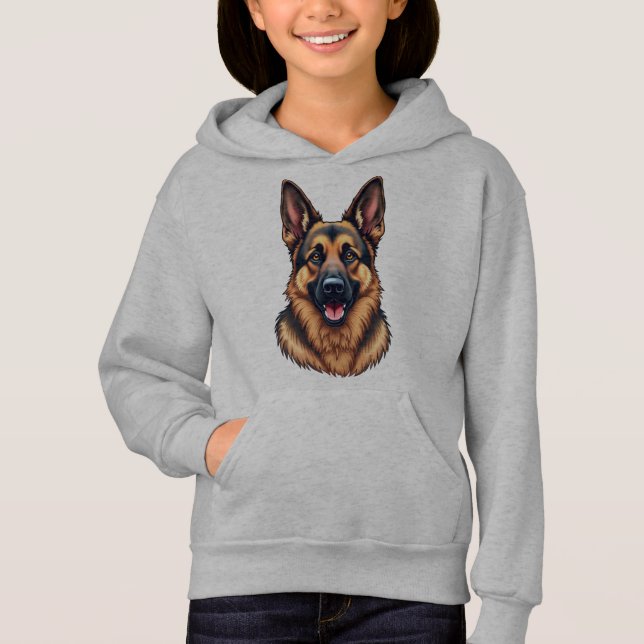 Tyska Shepherd Hund - Loyal & Intelligent Hund Kär T Shirt (Framsida)
