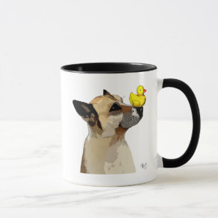 Tyska shepherd Hund och Anka Mugg