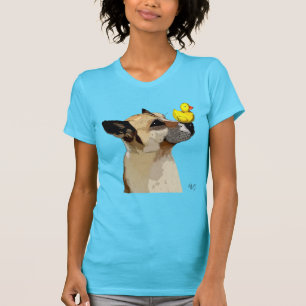Tyska shepherd Hund och Anka T-shirt