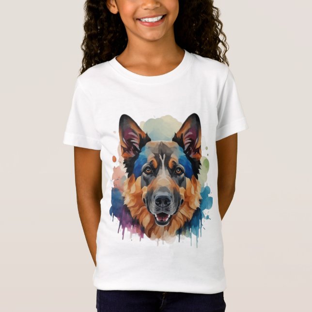 Tyska Shepherd-hund presentidéer T Shirt (Framsida)