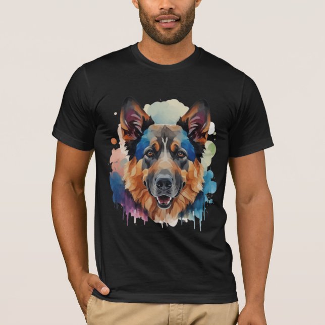 Tyska Shepherd-hund presentidéer T Shirt (Framsida)