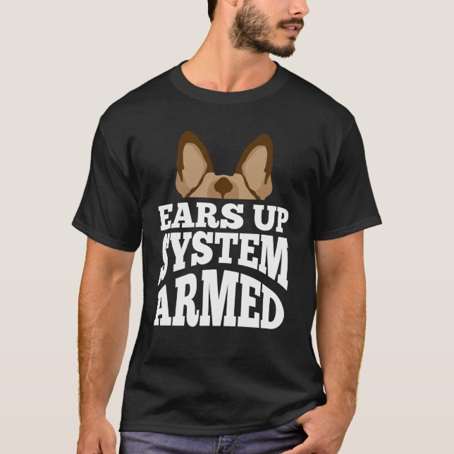 Tyska Shepherd Hund Watchdog Home Security System T Shirt (Framsida)