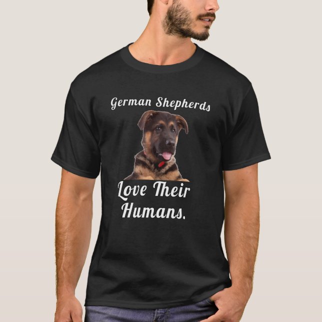 Tyska shepherd Hundägare German Shepherds Kärlek T Shirt (Framsida)
