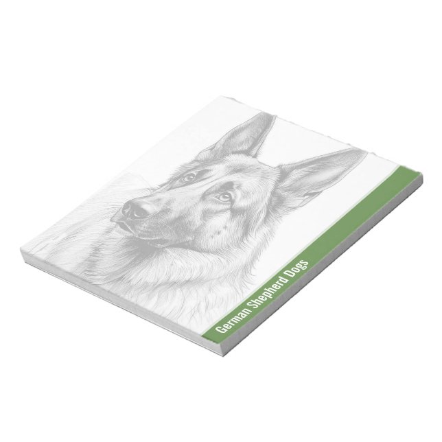 Tyska Shepherd Hundar Anteckningsblock (Roterad)