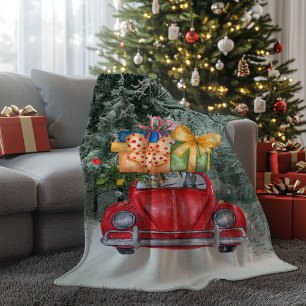 Tyska shepherd Hundar jul - kör hem Fleecefilt