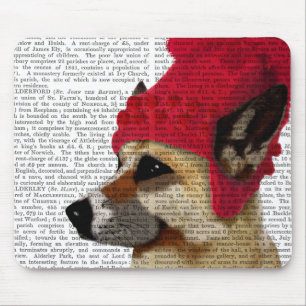 Tyska shepherd i Red Wooly Hat Musmatta