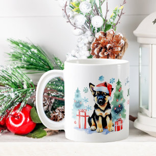 Tyska shepherd-julklappar för hund kaffemugg