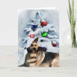 Tyska shepherd-julklappar helgkort