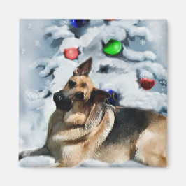 Tyska shepherd-julklappar magnet