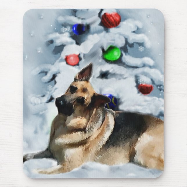 Tyska shepherd-julklappar musmatta (Framsidan)