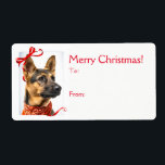 Tyska shepherd-julklappen Stickers Fraktsedel<br><div class="desc">De här julklapparna är en perfekt som passar vår tyska Shepherd-julklapp papper.</div>