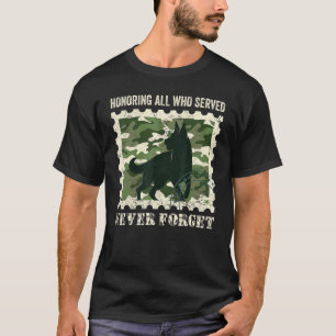 Tyska shepherd K9 som hedrar alla som aldrig tjäna T Shirt