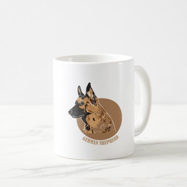 Tyska shepherd kaffemugg (Framsida höger)