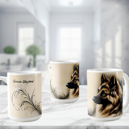 Tyska shepherd kaffemugg