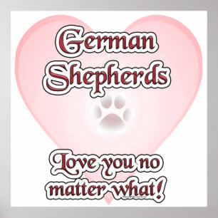 Tyska shepherd Kärlek Du Poster
