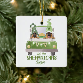 Tyska shepherd Let the Shenanigans Begin Julgransprydnad Keramik