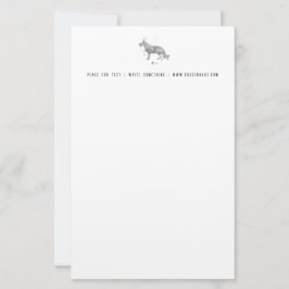 Tyska Shepherd Letterhead Brevpapper