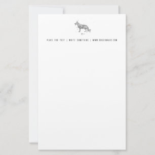 Tyska Shepherd Letterhead Brevpapper