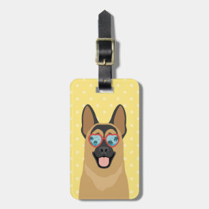 Tyska shepherd Luggage Taggs Bagagebricka