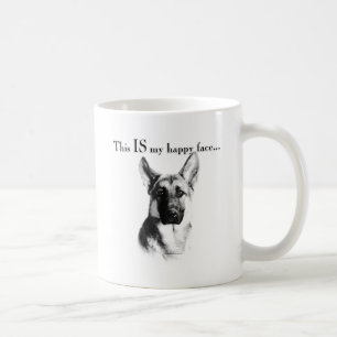 Tyska shepherd Lycklig Ansikte Kaffemugg