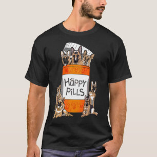 Tyska Shepherd Lycklig Pills T Shirt