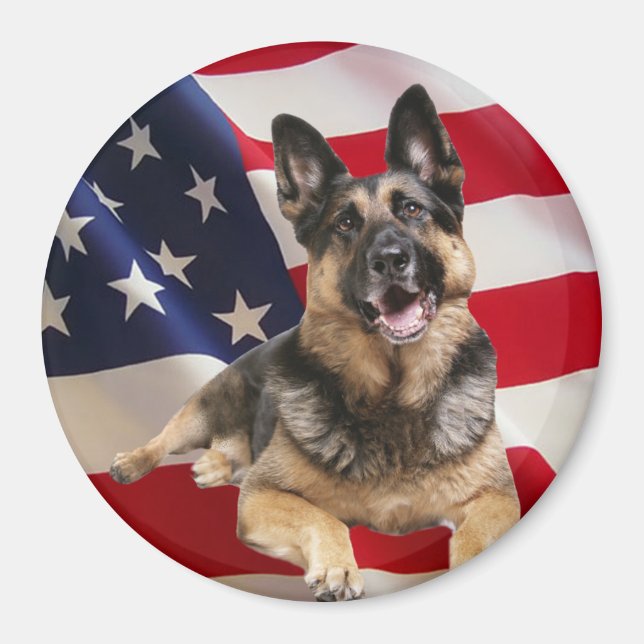 Tyska Shepherd Magnet (Framsidan)